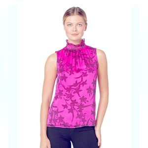 Vince Camuto Ruffle Neck sleeveless